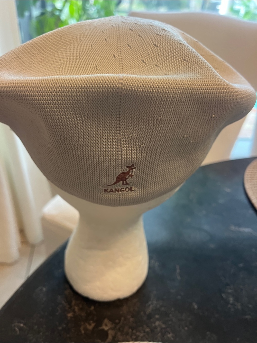 EUC Kangol men's Tropic 504 lightweight knit grayish tan cap. Size small petite